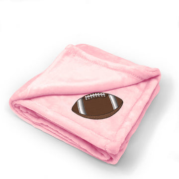 Plush Baby Blanket Sport Football Ball Logo C Embroidery Polyester