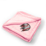 Plush Baby Blanket Sport Baseball Ripped Ball Embroidery Polyester