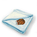 Plush Baby Blanket Sport Basketball Ripped Ball Embroidery Polyester