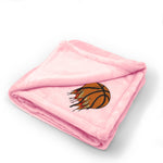 Plush Baby Blanket Sport Basketball Ripped Ball Embroidery Polyester