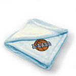 Plush Baby Blanket Sport Basketball B-Ball C Embroidery Polyester