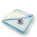 Plush Baby Blanket Sport Baseball Player B Embroidery Receiving Swaddle Blanket