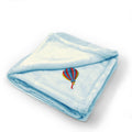 Plush Baby Blanket Balloon Embroidery Receiving Swaddle Blanket Polyester
