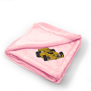 Plush Baby Blanket Sport Race Indy Car Formula 1 Embroidery Polyester