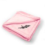 Plush Baby Blanket F-16 Fighting Falcon Embroidery Receiving Swaddle Blanket