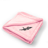 Plush Baby Blanket F-16 Fighting Falcon Embroidery Receiving Swaddle Blanket