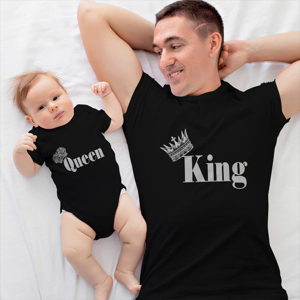 Queen Crown Black - King Crown Ruler Black