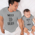 Need Beer Alcohol Beer Glass Funny - Milk Bottle