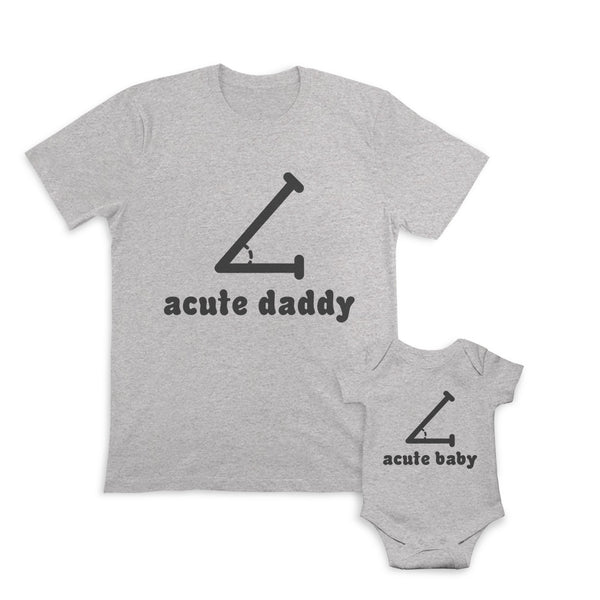 Daddy and Baby Matching Outfits Acute Daddy Angle Geometry Geek - Baby Cotton