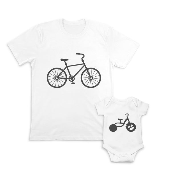 Daddy and Baby Matching Outfits Bicycle Bike Cycle - Balance Bike Bicycle Cotton