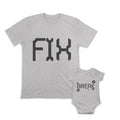 Daddy and Baby Matching Outfits Crown Proud Fix Spanner Auto Repairs Cotton