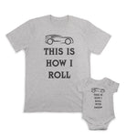 Daddy and Baby Matching Outfits French Fries Snacks Small - How Roll Car Wheels