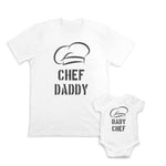 Daddy and Baby Matching Outfits My Daddy Rocks Singing Man - Chef Cap Chef Daddy