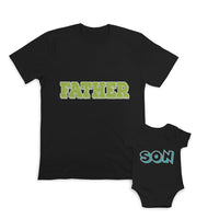 Daddy and Baby Matching Outfits Father Dad Green Daddy - Son Boy Love Cotton