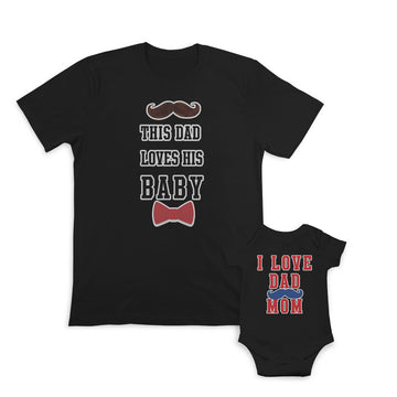 Daddy and Baby Matching Outfits This Dad Loves His Baby Bow Beard - I Mom Beard
