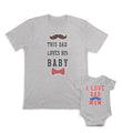 Daddy and Baby Matching Outfits This Dad Loves His Baby Bow Beard - I Mom Beard