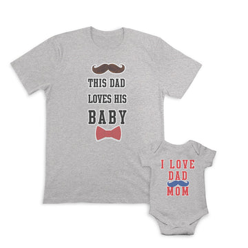 Daddy and Baby Matching Outfits This Dad Loves His Baby Bow Beard - I Mom Beard