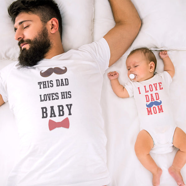 This Dad Loves His Baby Bow Beard - I Mom Beard