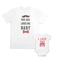 Daddy and Baby Matching Outfits This Dad Loves His Baby Bow Beard - I Mom Beard