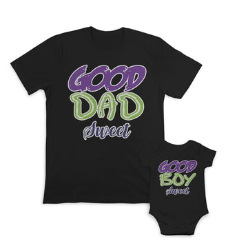 Daddy and Baby Matching Outfits Good Dad Sweet - Good Boy Sweet Cotton