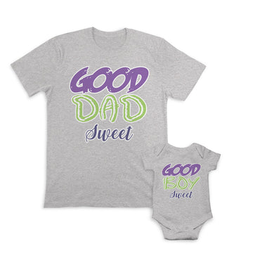 Daddy and Baby Matching Outfits Good Dad Sweet - Good Boy Sweet Cotton