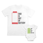 Daddy and Baby Matching Outfits Chef Cap Baby - Dad Is out of Battery Empty