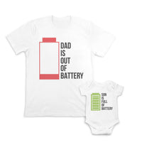 Daddy and Baby Matching Outfits Chef Cap Baby - Dad Is out of Battery Empty