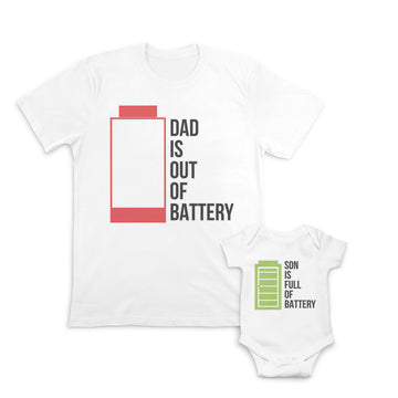 Daddy and Baby Matching Outfits Chef Cap Baby - Dad Is out of Battery Empty