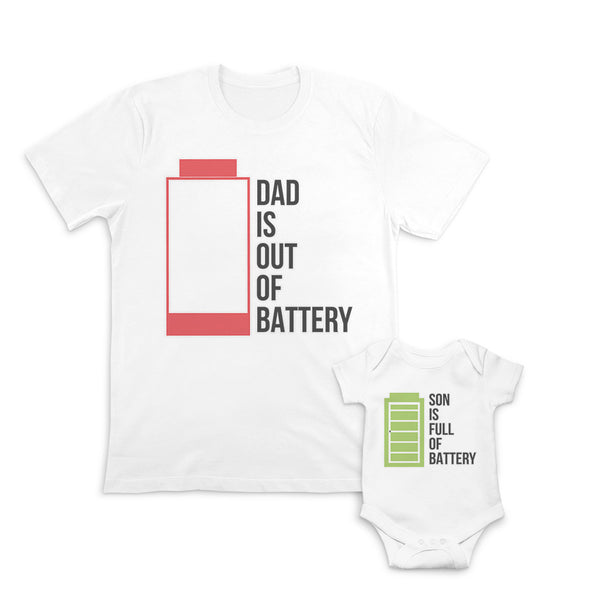 Daddy and Baby Matching Outfits Chef Cap Baby - Dad Is out of Battery Empty