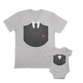 Daddy and Baby Matching Outfits Astronaut Spacecraft Necktie Dad Cotton