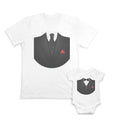 Daddy and Baby Matching Outfits Astronaut Spacecraft Necktie Dad Cotton