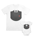 Daddy and Baby Matching Outfits Astronaut Spacecraft Necktie Dad Cotton