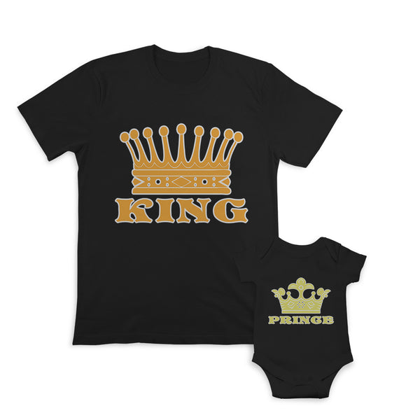 Daddy and Baby Matching Outfits Fantasy Dragons Royalty Crown Ruler Cotton