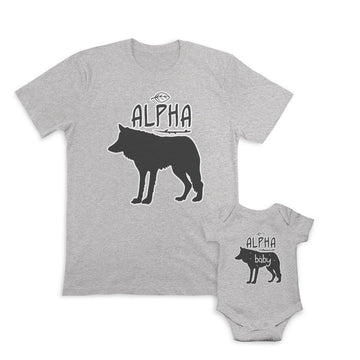 Daddy and Baby Matching Outfits Alpha Stars Wolf - Alpha Baby Stars Wolf Cotton