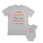 Daddy and Baby Matching Outfits I Most Awesome Daughter World - My Dad Cotton