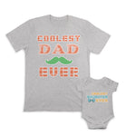 Daddy and Baby Matching Outfits Coolest Daughter Ever Bow - Dad Ever Beard Chill