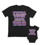 Daddy and Baby Matching Outfits Total Super Genius Daughter Heart - Dad Heart