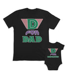 Daddy and Baby Matching Outfits D for Daughter - D for Dad Cotton