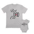 Daddy and Baby Matching Outfits Best Dad Ever Heart - Best Daughter Ever Heart