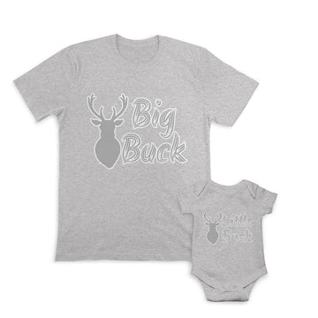 Daddy and Baby Matching Outfits Big Buck Reindeer - Little Buck Reindeer Cotton