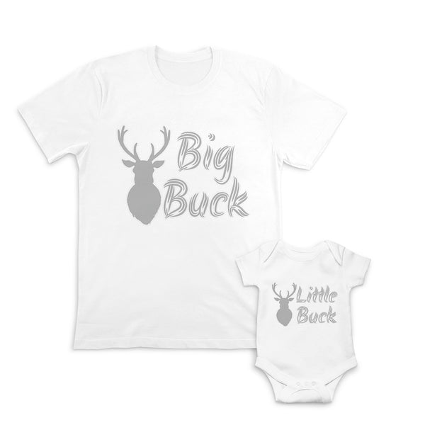 Daddy and Baby Matching Outfits Big Buck Reindeer - Little Buck Reindeer Cotton