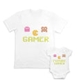 Daddy and Baby Matching Outfits Gamer Pixels Games - Future Gamer Pixels Cotton