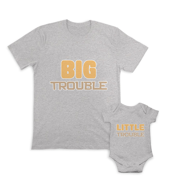 Daddy and Baby Matching Outfits Big Trouble - Little Trouble Cotton