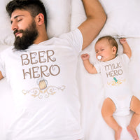 Beer Hero Beer Glass - Milk Hero Milk Bottle