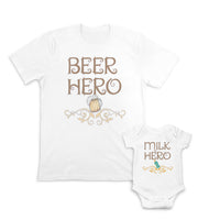 Beer Hero Beer Glass - Milk Hero Milk Bottle