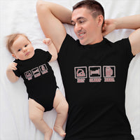 Eat Sleep Beer Food Bed Glass - Milk Bed Bottle