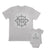 Daddy and Baby Matching Outfits Boat Wheel Sailing Anchor Symbol Cotton