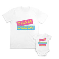Daddy and Baby Matching Outfits Team Daddy - I Am on Daddy's Team Cotton