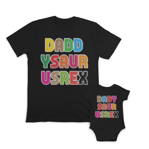 Daddy and Baby Matching Outfits Daddy Saur Usrex T Rex Dinosaur - Baby Cotton