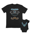 Daddy and Baby Matching Outfits Captain Cap Symbol Beard - Air Force Military